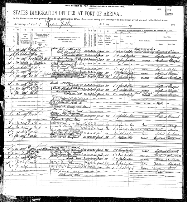 Passenger list (left)