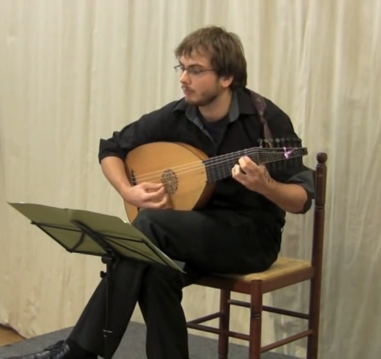 Simon playing lute