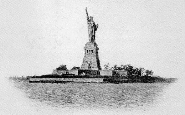  Statue of Liberty, lit by a Hornsby Akroyd oil engine