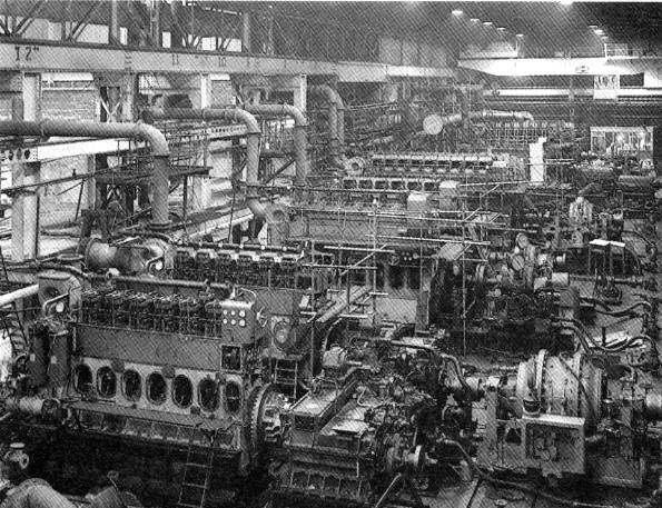 Ruston & Hornsby large oil engine test bay  