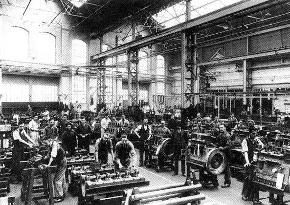 Ruston & Hornsby small oil engine erection shop c 1935 